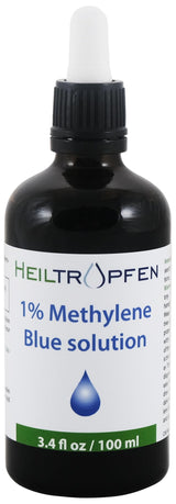 1% Methylene Blue Solution - 100ml | Pharmaceutical Grade Ingredients - Third Party Tested | Methylene Blue | Liquid | Drops | Heiltropfen®