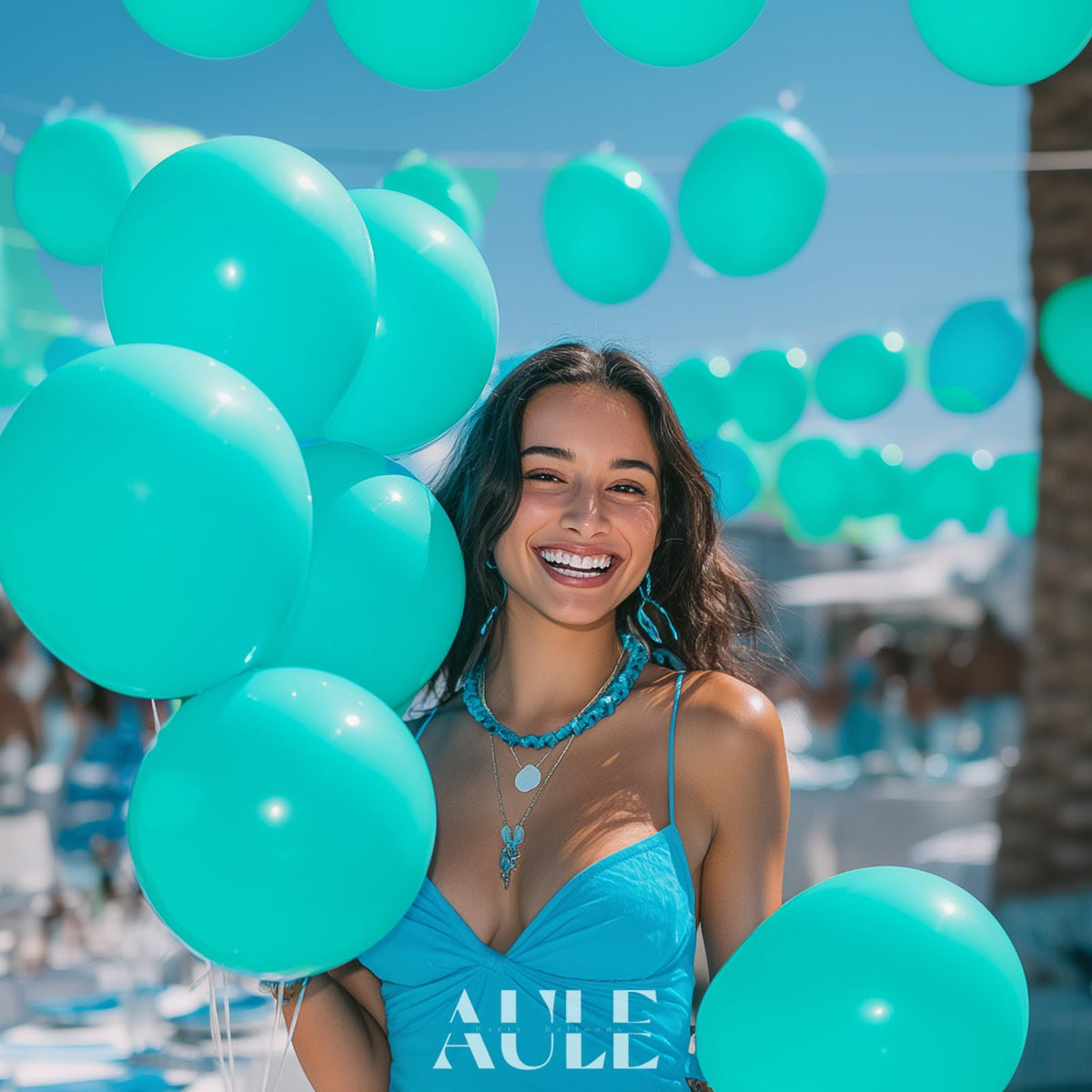 Baloane albe din latex pentru heliu 30 cm, set 50 bucăți – Alb
