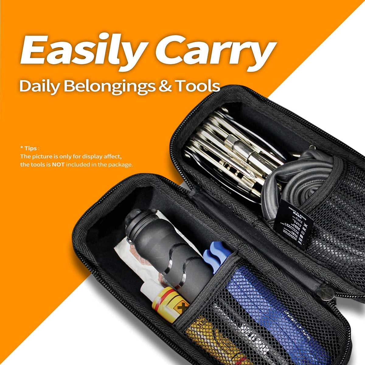 Epessa Bike Storage Bag, Bicycle Tool Bag, Sealed Zipper, for Bike Bottle Holder (For Water Bottle Holder)