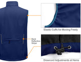 Vestă softshell bărbați căptușită cu fleece rezistentă la vânt – Albastru închis M