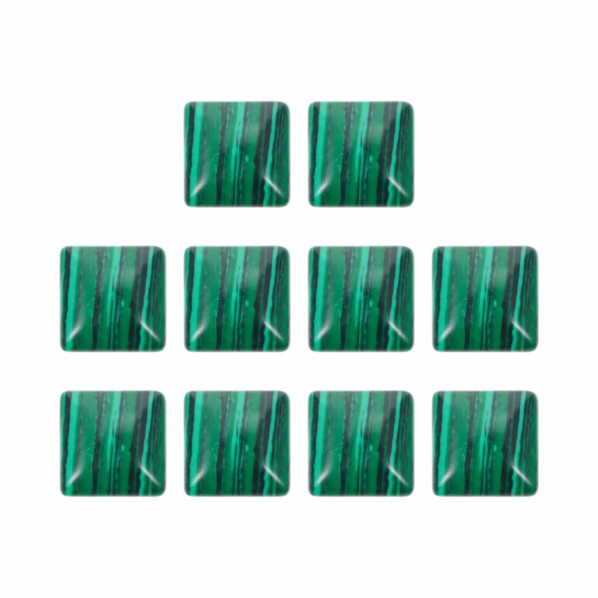 Natural Agate Square Loose Beads 10-Piece Craft Gemstone Set for Jewellery Making – 10-piece