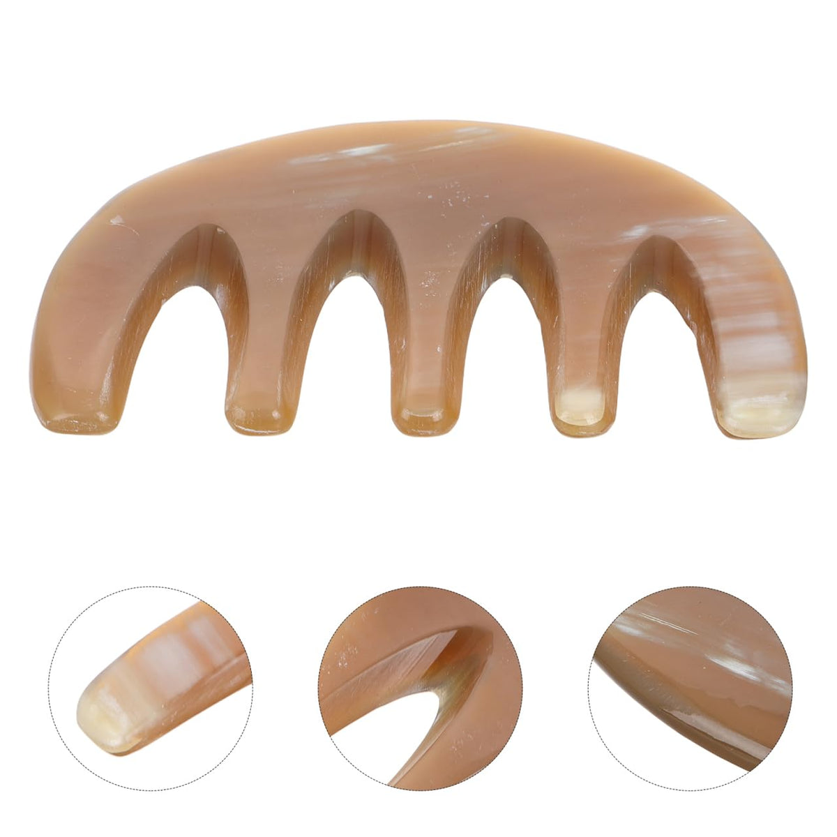 Natural Horn Wide-Tooth Comb Anti-Static Scalp Massage – Natural