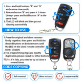 Universal Garage Door Remote Cloning Transmitter 433 MHz 4-Channel for Gates & Garages – 4 Pack