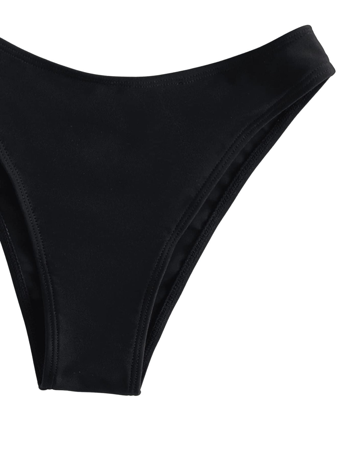Costum de baie două piese push-up damă GORGLITTER triunghi halter – Negru S