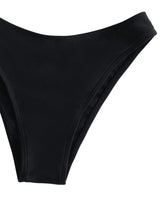 Costum de baie două piese push-up damă GORGLITTER triunghi halter – Negru S