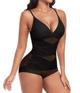 Body modelator sculptant burtică fără cusături Niwicee cu bretele reglabile – Negru L