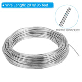 Bonsai Training Wire 2.5mm Anodised Aluminium Floral Craft Wire 29m Roll – Silver