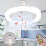 Ceiling Fan Chandelier, Ceiling Fan with Light, E27 Ceiling Fan Light, Ceiling Fan with Light and Remote Control, Ceiling Fan Light (Beige)