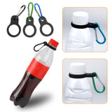 Carabiner Bottle Holder 6-Pack Belt Clips Water Bottle Carabiners – Black