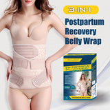 3 in 1 Postpartum Belly Support Recovery Belt - Postpartum Belt for Women - Postnatal Belly Belt after Birth - Recovery Belt after Birth (BEIGE, One Size (Pack of 1))