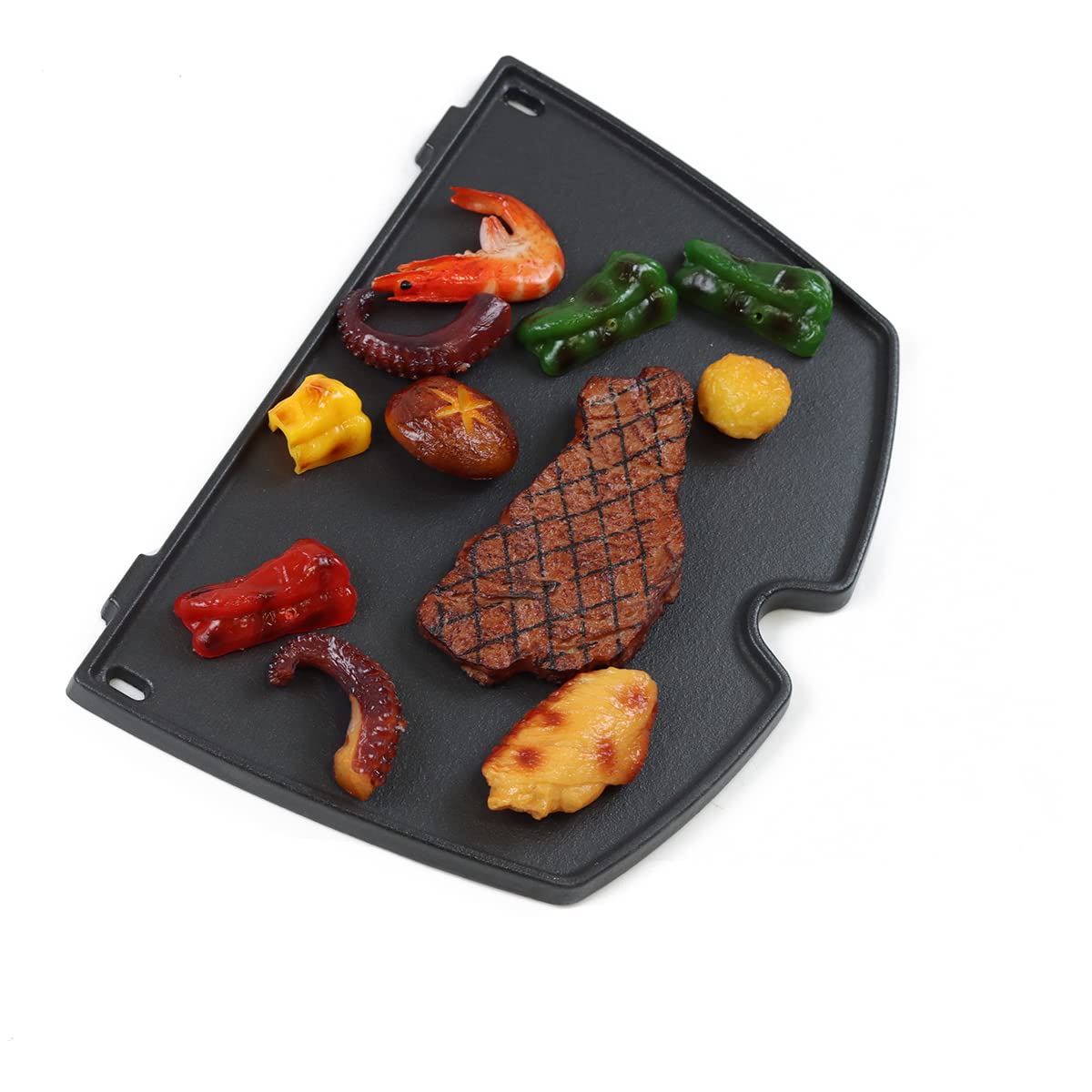 FORYEYC 32 x 22cm cast iron grill plate electric for weber Q100 Q120 Q1000 Q1200 Q1400 electric accessories, 6558 grill griddle pan for Weber Baby Q gas grills grill grate spare parts