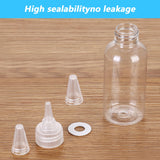 Recipiente sticle din plastic flexibil pentru sosuri și condimente 100 ml, set 12 bucăți – Transparent