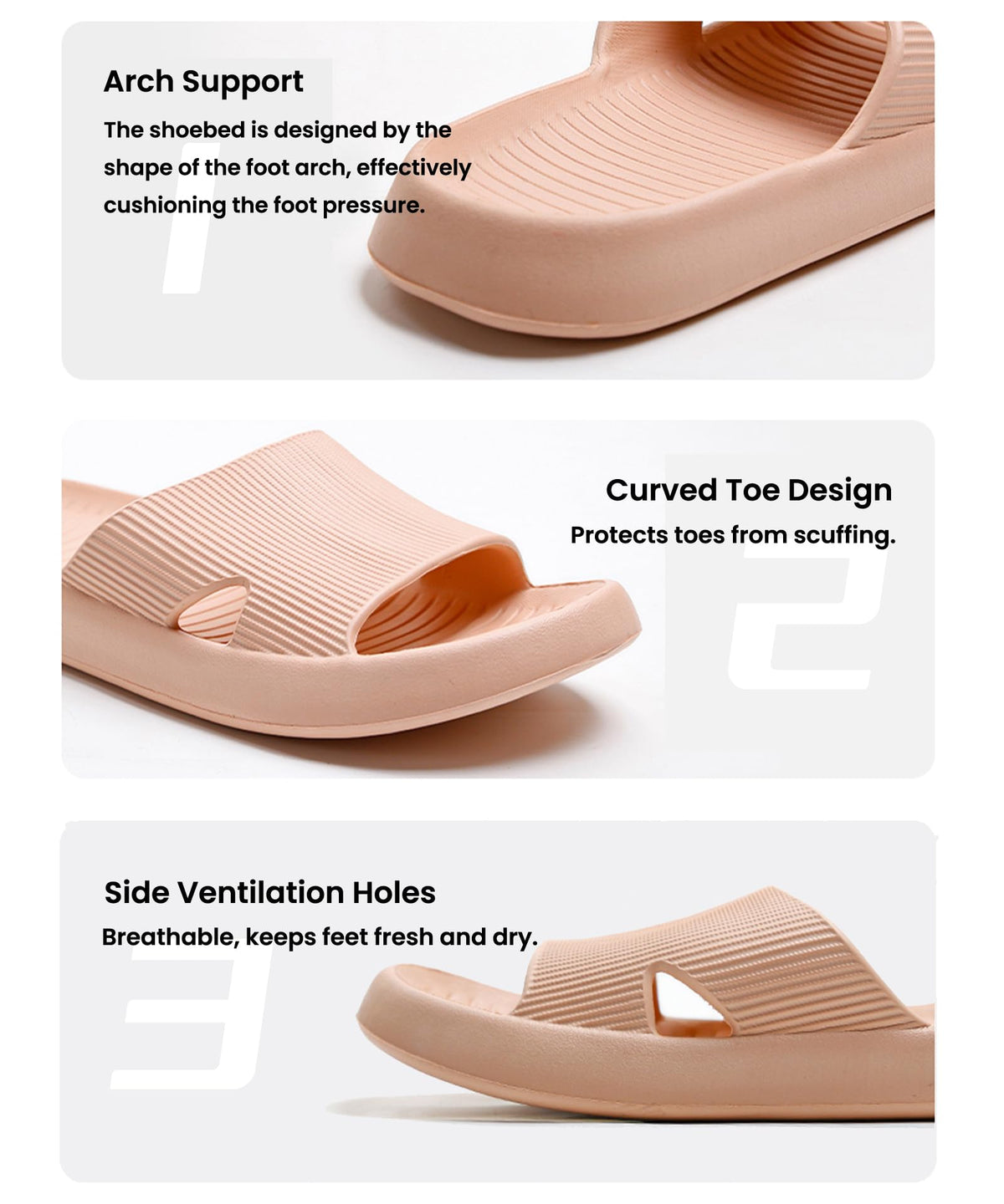 Anmerl Bathing Shoes for Men and Women - Non-Slip Quick-Drying Bath Slippers, Soft & Ultra-Light Slippers for Summer, Bathroom, Shower, Sauna