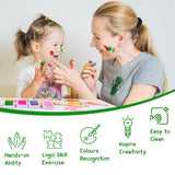 Stamp Pad Set Fingerprint Ink Pads Non-Toxic – 12 colours