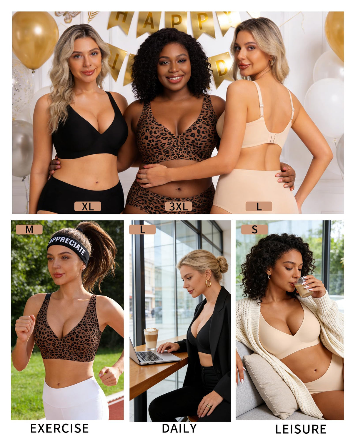 Bustieră sutien invizibil fără armătură cu burete push-up decolteu în V – Negru