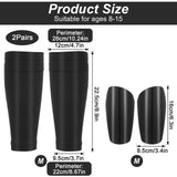 Football Shin Guard Socks 2 Pairs + Kids Shin Pads 1 Pair Anti-Slip – M