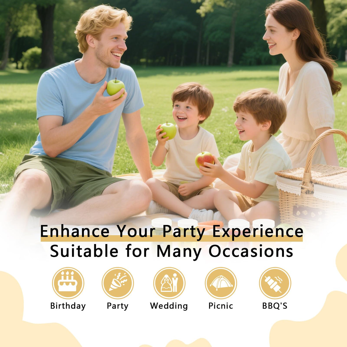 Paper Tableware Set 50pcs Yellow Paper Plates & Cups for Parties – Yellow