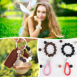Mărgele rotunde din silicon 15 mm pentru bijuterii handmade, set 100 bucăți – Maro/Alb