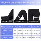 Medical Compression Tights 20-30mmHg Class II Open Toe – Unisex Long