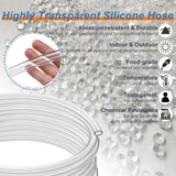 Furtun flexibil din silicon alimentar 8x10 mm lungime 12m – Transparent