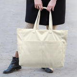 Cord Beach Bag XXL Zipper 17-inch Laptop Compartment – 25L