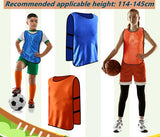 10-Piece Children's Football Training Vests Team Game Bibs – 5 Orange + 5 Blue