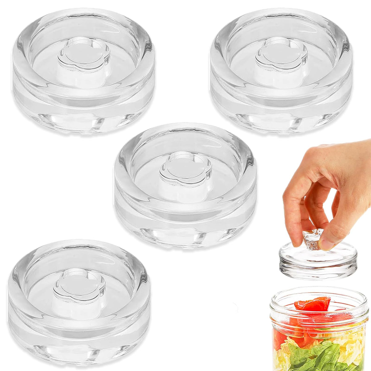 Fermentation Glass Weights for Jars Ø7cm Set of 4 Wide-Opening - Style 1