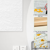 Self-Adhesive 3D Brick Wallpaper Tiles Waterproof – 38x35cm (40pcs)