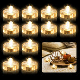 Waterproof Battery LED Flower Underwater Candles 12pc Multi-Colour – Multi-colour