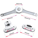 CHRI lid support hinges flap holder flap fitting flap support 2 pieces lid support hinge folding hinge for kitchen door, wardrobe opening angle 75 ° / 90 ° / 110 °