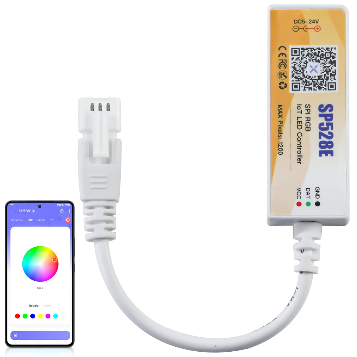LED Pixel Controller WS2812B/WS2811 Bluetooth Alexa/Google App Control – SP528E
