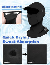 Balaclava Face Mask Breathable UV Protection Soft Skin-Friendly – Black