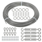 Stainless Steel Cable Set 5/64in with M5 Turnbuckle Hook & Eye – 100ft