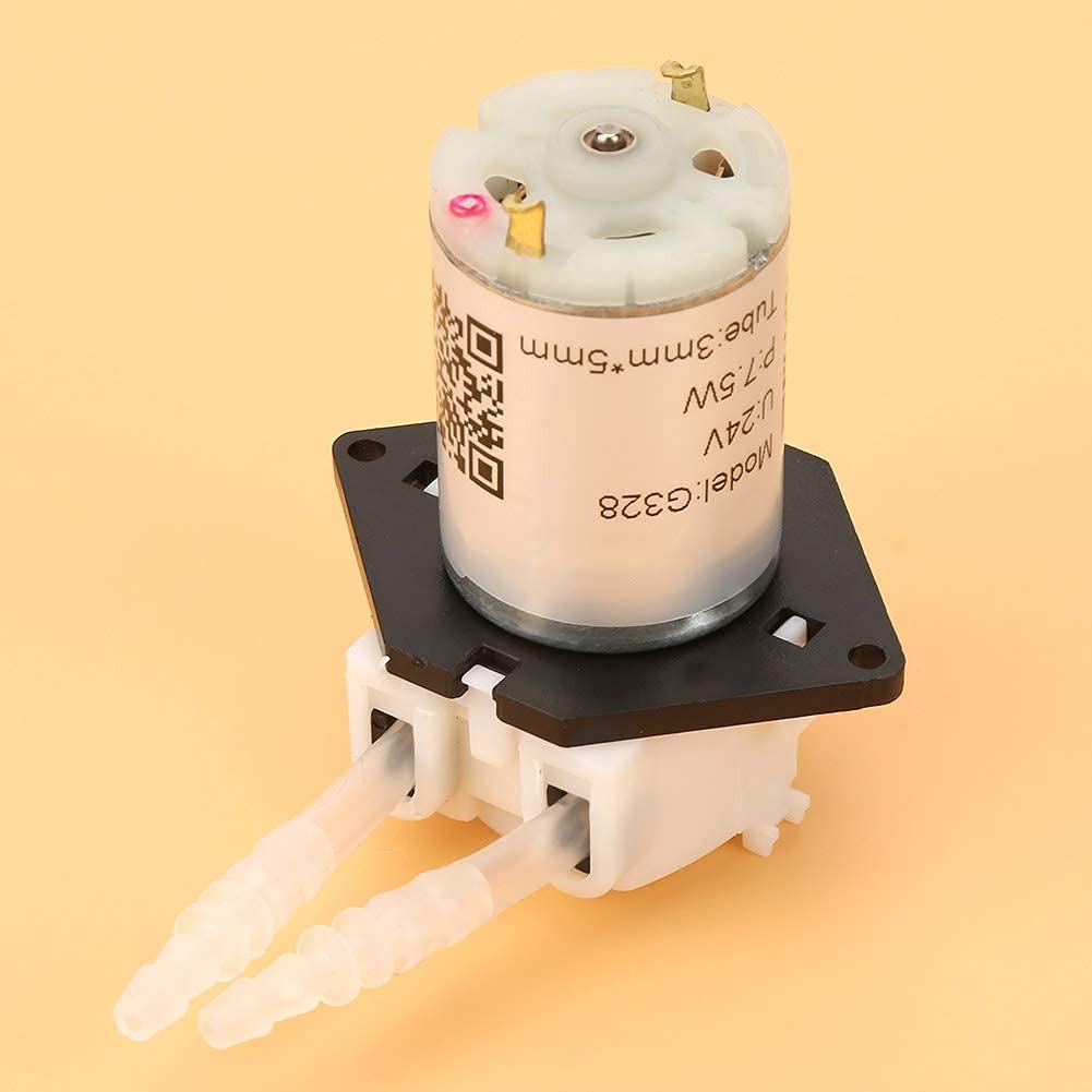 Pompă peristaltică dozatoare automată 24V 3x5 mm pentru acvariu și laborator – Alb