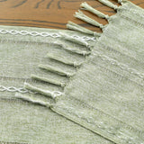 Traversă de masă stil rustic Boho cu ciucuri Artoid Fashion 33x143 cm – Verde Salvie