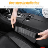 Adunsiaoto 2Pcs Car Seat Side Organizer, Auto Seat Console Side Storage Box, Car Side Pocket Organizer, for Cell Phones(Black)
