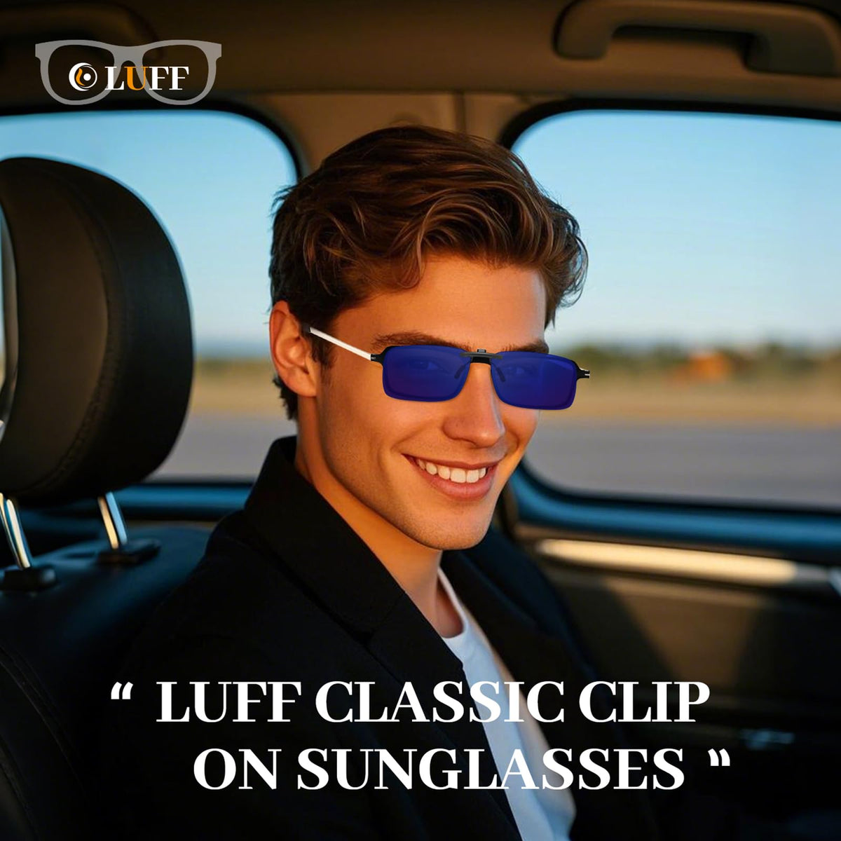 Polarized Clip-On Sunglasses for Prescription Glasses Unisex – Black