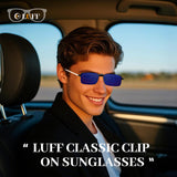 Polarized Clip-On Sunglasses for Prescription Glasses Unisex – Black