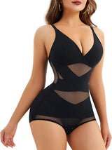 Gotoly Women's Slimming Body Shaper Invisible Bodysuit Shapewear Tops Slimming Underwear Flatten Tummy Control Shapewear Bodysuit with Bra Black 46