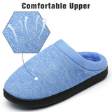 Unisex Memory Foam Non-Slip Winter Slippers Warm Cotton Blend – Sky Blue EU 38