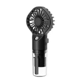 Handheld Misting Fan USB Rechargeable 4-Speed Portable Mini – Black