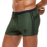 Arcweg Men's Swim Trunks Tight-Fitting Swim Shorts with Drawstring – Olive L