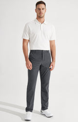 Pantaloni de golf bărbați Slim Fit elastici și lejeri cu buzunare – Gri Fier 34W/32L