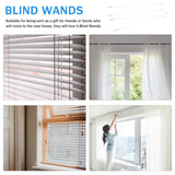 Blind Tilting Wand Replacement 17in 4-Piece with Hook & Handle – Transparent