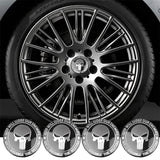Skull Alloy Wheel Hubcaps 4-Piece Set