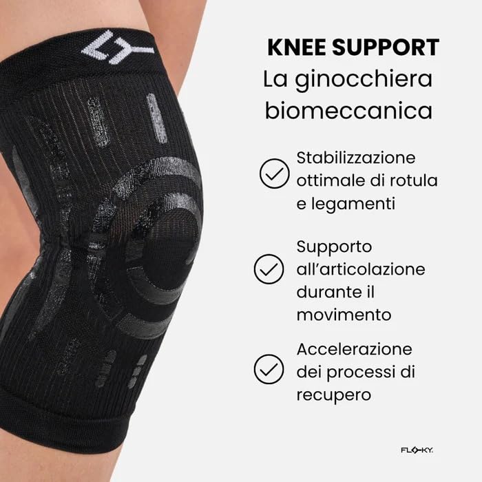 Genunchieră biomecanică FLOKY Multisport – Negru M/L Dreapta