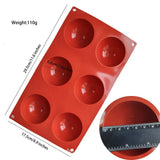 2 pieces silicone mold ball, 5 holes silicone mold round 8 cm, half sphere baking mold, silicone mold half sphere for chocolate, cake, jelly, dome mousse