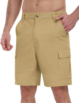 Men's Cargo Shorts Cotton Lightweight Multi-Pocket Bermuda – Navy Blue EU XL