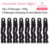 Braiding Hair 14in 8pc Loose Wavy Curly Extensions for Braids – Black