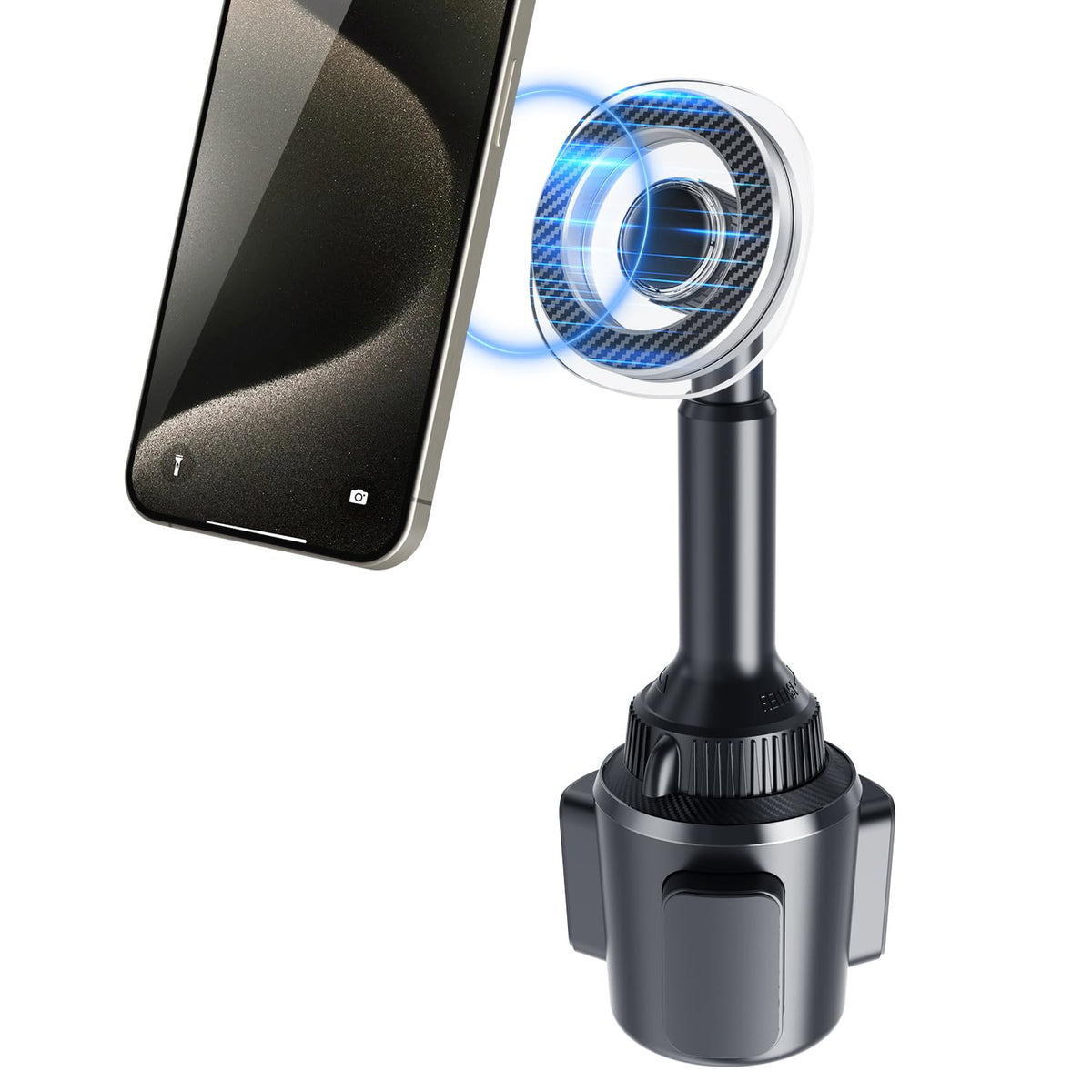 Suport auto pentru telefon în suportul de pahar compatibil MagSafe rotire 360°